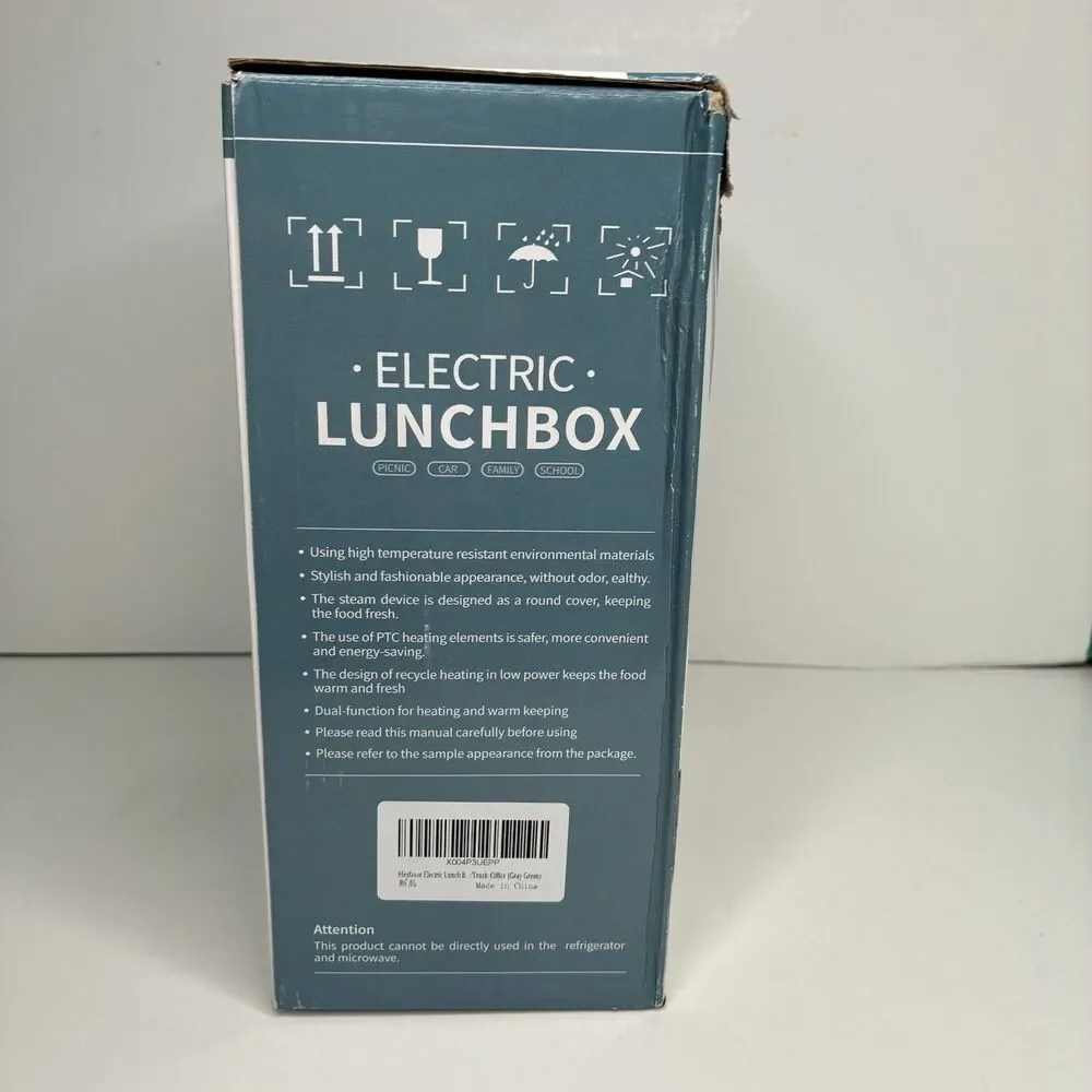 1.5L Electric Heating Lunch Box Portable Car Office Food Warmer Container 80W